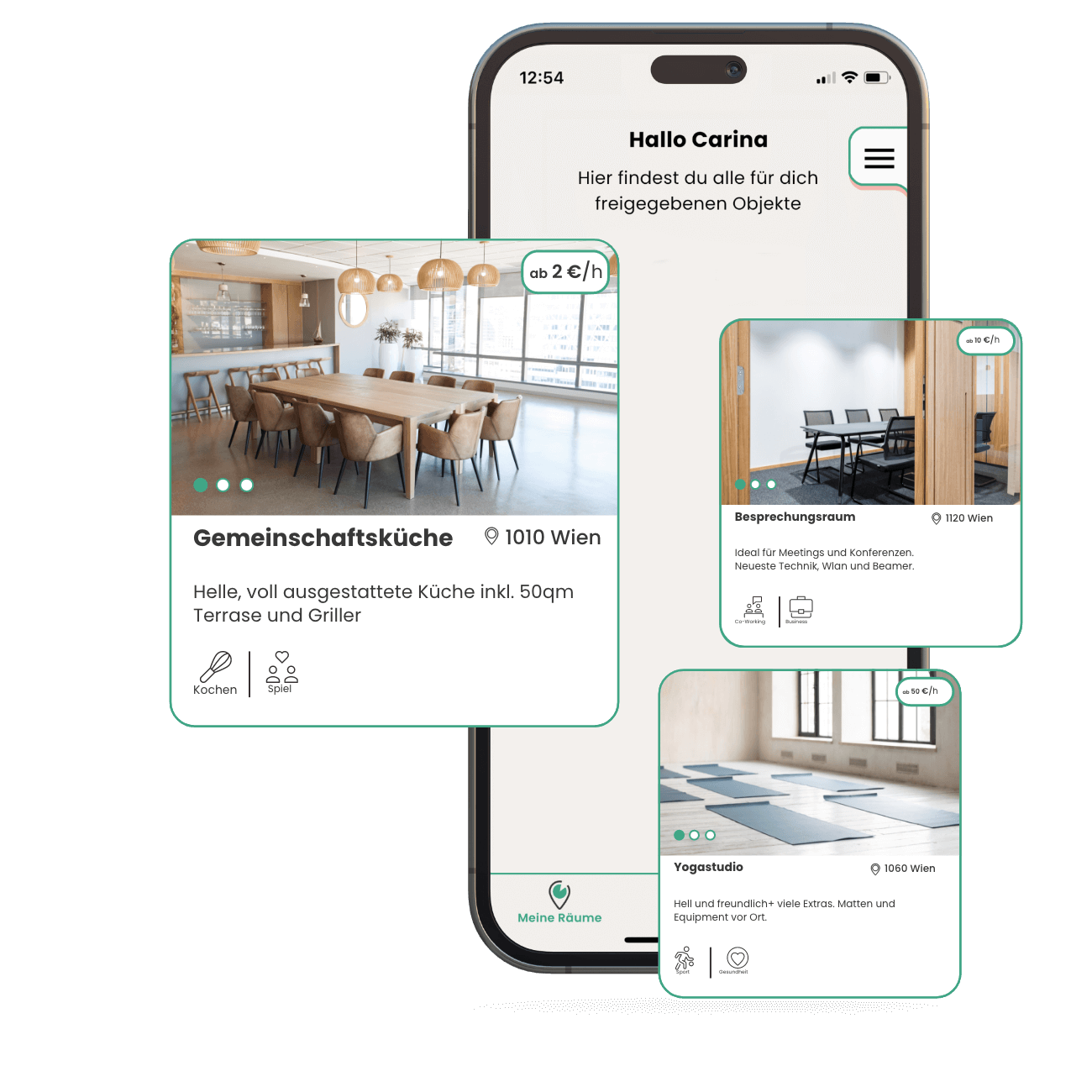 Mockup Vorteile Räume
