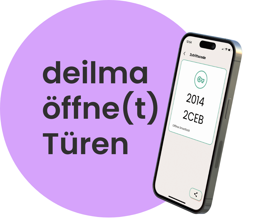 Mock-Up deilma App, Zutritt Banner